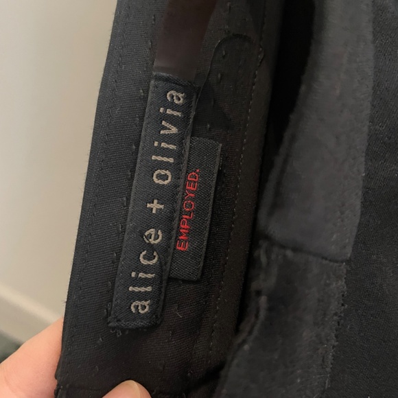 Alice + Olivia Employed Black High Waist A Line Skater Mini Skirt - Picture 2 of 3